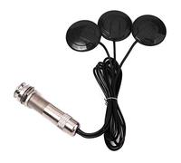 Lahdrhab Pastilla de guitarra piezoeléctrica para micrófono de contacto, sistema de recogida de 3 transductores para conector acústico de 6,35 mm (negro)