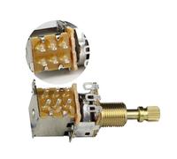 Lahdrhab Potenciómetro de empuje y empuje para guitarra, potenciómetro de empuje de eje corto, olla de guitarra eléctrica A500K para piezas de bajo