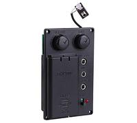 Lahdrhab Violín eléctrico silencioso ecualizador piezoeléctrico con auriculares y juego de cables de agujero de enchufe