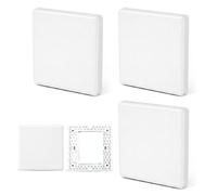 Lahkvor 4 Piezas Tapa Ciega para Enchufe e Interruptor, 86x86mm Plástico Blanco, Placa de Cobertura para Huecos Sin Usar en Salón Oficina y Cocina