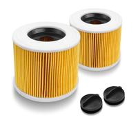Lahnaokfis 2 PCS Filtros de Cartucho, Compatible para Filtro Karcher de Repuesto, Filtro Cartucho Lavables y Reutilizables para Karcher WD3 WD2 WD3P A2004 MV2 MV3 / sustituye a 6.414-552.0/64145520