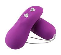 LAHTI Vibrador de bala con control remoto para estimulación del punto G, masajeador de clítoris de silicona con juguetes sexuales de frecuencia múltiple para mujeres púrpura