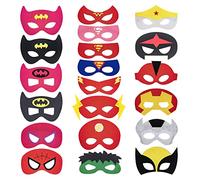 Lahviuu Detalles Cumpleaños Niños 20 pcs Regalos Cumpleaños Niños Colegio Antifaz Batman Caretas Carnaval Careta Cosplay, para Fiesta,Navidad,Halloween