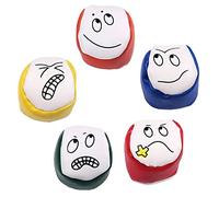 Lahviuu Pelotas Malabares, 5 Pcs Bolas de Malabares con Emoticon Lindo y Divertido,PU Cuero Recreativa Juggling Balls para Principiantes Adultos Niños Niñas