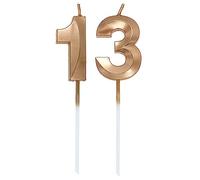 Lahviuu Velas de Cumpleaños con Números Velas Cumpleaños Decoracion Tartas Cumpleaños Toppers de Pastel Decorativo,para Fiesta de Cumpleaños Boda Aniversario Celebración Champán(Número 13)