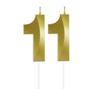 Lahviuu Velas de Cumpleaños con Números Velas Cumpleaños Decoracion Tartas Cumpleaños Toppers de Pastel Decorativo,para Fiesta de Cumpleaños Boda Aniversario Celebración Oro (Número 11)