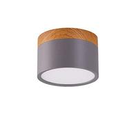 LAI HO Downlight LED, Nordic Wood Moderno Led Montaje En Superficie Montaje De Luz De Techo, Aluminio Foco Blanco Frío para Comedor Cocina Pasillo,Gris,15W
