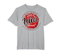 Laia la Chica el Mito la Leyenda Laia Nombre Camiseta, Hombre Tallas Grandes, Gris Jaspeado, 6X Alto