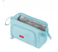 LAIBUY Estuches grandes para niñas, estuche para lápices súper grande para mujeres, estuche con cremallera para bolígrafos, organizador de papelería, estuche escolar duradero (azul)