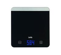 Laica - Balanza de cocina digital Laica KS1601NE en color negro con pantalla LED de puntos y peso máximo 5 kg. en cristal templado.