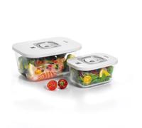 Laica Contenedores Smart de cristal para envasado al vacío de 0,5 l y 1,5 l, Transparente, VT3306