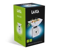 Balanza de cocina mecánica con BOL Laica K 711 pesa hasta 1kg. color blanco, diseño clásico.