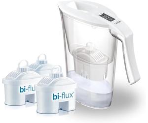 Laica Kit Convenienza J9082 - 1 jarra filtrante Carmen Laica,con 3 cartuchos de filtro Bi-Flux, hasta 450 l/3 meses de agua, blanco/transparente.