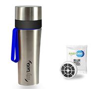 Laica MyLaica Botella Personal Deportiva, 0,5 L, Acero Inoxidable, filtrante, Cromado/Azul…