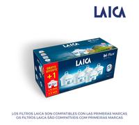 Laica, pack de 6 filtros bi-flux,cartucho filtrante para el tratamient