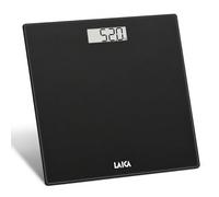 LAICA PS1084 Báscula de Baño Digital - Vidrio Templado, Negra | Amplia pantalla LCD, diseño italiano delgado, capacidad hasta 180 kg