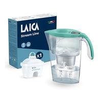 LAICA Stream Line Jarra Filtrante - 2,3L, Temporizador Digital, Verde Agua