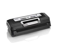Laica VT3119 Máquina de envasado al vacío Automática, con mango de bloqueo capacidad de absorción de 12 l/min, incluye un rollo, 1 cortador y un tubo para contenedores, de Plástico, Negro/Plata