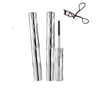Laidanyou Mascara, Laidanyou Small Steel Mascara, 360° Slim Volume Curling Smudgeproof Waterproof Mascaras with Eyelash Curler, Make Eyelashes Longer and Thicker (2PCS)