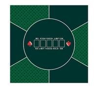 LaiEr 60/80 / 100/120 / 140 cm Tapete de Póquer Cuadrada Texas Hold 'em Tapete de Caucho de Póquer Mesa Plegable Portátil Mesa de Póquer Juego de Póquer 21 Puntos Accesorios de Casino