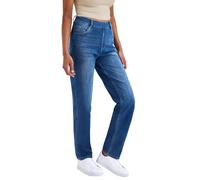 LaiEr Jeans de Yoga Elásticos de Cintura Alta para Mujeres,Pantalones de Fitness, Pantalones de Pull on Corte Micro Suaves y Cómodos Bootcut para Deportes de Yoga Fitness.(Azul Medio XXL)