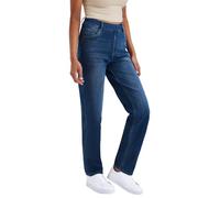 LaiEr Jeans de Yoga Elásticos de Cintura Alta para Mujeres,Pantalones de Fitness, Pantalones de Pull on Corte Micro Suaves y Cómodos Bootcut para Deportes de Yoga Fitness.(Azul Oscuro XL)