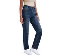 LaiEr Jeans de Yoga Elásticos de Cintura Alta para Mujeres,Pantalones de Fitness, Pantalones de Pull on Corte Micro Suaves y Cómodos Bootcut para Deportes de Yoga Fitness.(Azul MarinoL)