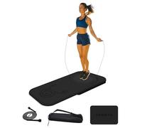 LaiEr Juego de alfombrillas de cuerda para dos piezas de protección contra las rodillas absorción de impactos tapete de ejercicio físico antideslizante para el gimnasio en casa