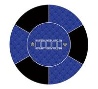 LaiEr Tapete de Póquer Redondo 24/31/39/47/55/63 Pulgadas 6-8 Persona Texas Hold'em Almohadilla de Goma, Mesa Plegable, Tapete de Póquer Portátil, Adecuado para Juegos de Póquer, Blackjack.