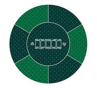 LaiEr Tapete de Póquer Redondo 24/31/39/47/55/63 Pulgadas 6-8 Persona Texas Hold'em Almohadilla de Goma, Mesa Plegable, Tapete de Póquer Portátil, Adecuado para Juegos de Póquer, Blackjack.