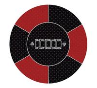 LaiEr Tapete de Póquer Redondo 24/31/39/47/55/63 Pulgadas 6-8 Persona Texas Hold'em Almohadilla de Goma, Mesa Plegable, Tapete de Póquer Portátil, Adecuado para Juegos de Póquer, Blackjack.