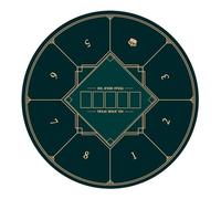LaiEr Tapete de Póquer Redondo 24/31/39/47/55/63 Pulgadas 6-8 Persona Texas Hold'em Almohadilla de Goma, Mesa Plegable, Tapete de Póquer Portátil, Adecuado para Juegos de Póquer, Blackjack.
