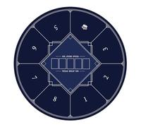 LaiEr Tapete de Póquer Redondo 24/31/39/47/55/63 Pulgadas Para 6-8 Personas, Texas Hold'em, Almohadilla de Goma, Mesa Plegable, Portátil, Adecuado Para Juegos de Blackjack