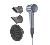 Laifen Swift Special Secador de Pelo 200 M Iones Motor sin Escobillas de 110 000 RPM Secado Rápido Control Inteligente de Temperatura 3 Boquillas Magnéticas Bajo Ruido Hogar Rizado Alisado (Plateado)