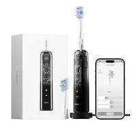 Laifen Wave Pro Edición Especial Cepillo de Dientes Eléctrico, Tecnología WaveMotion de 60° y 66000 VPM, 70 Días Autonomía, Sensor de Presión, Carga Inalámbrica, 2 Cabezales Pro (Negro Transparente)