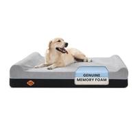 LaiFug Almohada ortopédica de Espuma viscoelástica Extragrande para Cama de Perro (125 x 92 x 15 cm, Gris Pizarra) Forro Duradero a Prueba de Agua, Funda extraíble Lavable y diseño Inteligente