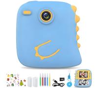 LAIHKUN Camara Fotos Infantil Instantanea, Cámara Instantánea Niños 1080P conTarjeta de 32 GB, Papel de Impresora*2 y Pegatinas, Regali di Natale per Bambini e Bambine dai 3 ai 12 Anni (Azul)