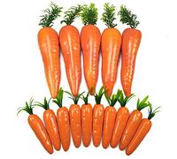 Laiiqi Zanahorias Artificiales, 15 Piezas de decoración de Pascua de Zanahoria Falsa, Zanahorias Vegetales de imitación realistas para decoración del hogar, Accesorios de fotografía de Cocina