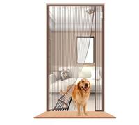 LAIJIANG Mosquitero De Puerta, Malla Resistente Con Imanes 4cm Más Anchos, Auto-Cerrante, Mantiene Fuera Los Insectos, Aire Fresco, Adecuado Para Niños & Mascotas(Brown L,110x220cm)