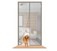 LAIJIANG Mosquitero De Puerta, Malla Resistente Con Imanes 4cm Más Anchos, Auto-Cerrante, Mantiene Fuera Los Insectos, Aire Fresco, Adecuado Para Niños & Mascotas(Grey T,90x210cm)