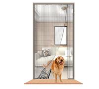 LAIJIANG Mosquitero De Puerta, Malla Resistente Con Imanes 4cm Más Anchos, Auto-Cerrante, Mantiene Fuera Los Insectos, Aire Fresco, Adecuado Para Niños & Mascotas(Grey L,Custom)