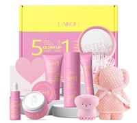 LAIKOU 5 in 1 Glow Up Skincare Set, 9 piezas Set Regalo Mujer Cuidado Facial, Rutina Diaria Facial Hidratante, ideal para San Valentín Día de la Madre y Cumpleaños