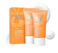 LAIKOU Crema Solar SPF 50, 2 Piezas de 50ml, Hidratante, Resistente al Agua, Protección UVA/UVB para Todo Tipo de Piel (Vitamin C)