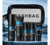 LAIKOU Kit de Cuidado Facial Hombre, 5 Piezas Cuidado de la Piel para Hombre, Skin Care Set Men con Limpiador Tónico Crema Día y Noche BB Cream; para Todo Tipo de Piel Hidratación Control del Brillo