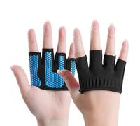 Laikoutd 1 par de Guantes Flexibles de Medio Dedo para Escalar, Tela Transpirable, Guantes de Estiramiento a Prueba de Sudor para Ejercicio, Manoplas Deportivas Transpirables