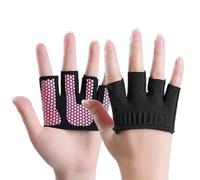 Laikoutd 1 par de Guantes Flexibles de Medio Dedo para Escalar, Tela Transpirable, Guantes de Estiramiento a Prueba de Sudor para Ejercicio, Manoplas Deportivas Transpirables