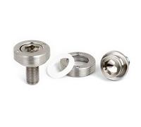 Laikoutd 2 pernos de fijación para brazo de manivela de bicicleta, tornillos de manivela de 8 mm con juntas para bielas cuadradas