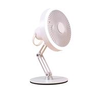 Laikoutd 360 Degree Rotating Base USB Desktop Fan Adjustable 3 Speed Quiet with LED Lighting Cooling For Office Portable USB Charging Fan