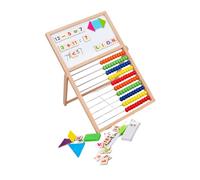 Laikoutd Ábaco de Madera para niños, Juguete para Contar con números y Letras magnéticos, Aprendizaje temprano de matemáticas para Preescolar con Tablero de Doble, Habilidades matemáticas para
