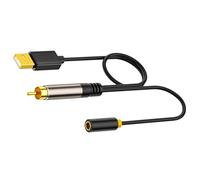 Laikoutd Adaptador USB SPDIF portátil a 3,5 mm para consolas de juegos, HDTV, estéreo, Spdif a conectores hembra de 3,5 mm, línea de 295 mm